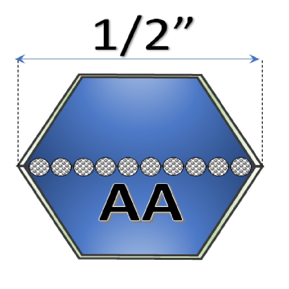 1/2" - AA Hexagonal Belts
