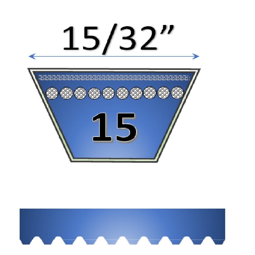 15/32" - 15 Automotive Belts