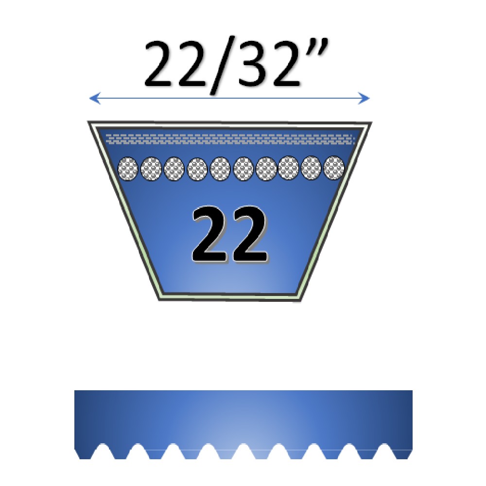 22/32" - 22 Automotive Belts